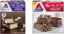 Atkins Chocolate Coconut Bar 16 Conte, Double Fudge Brownie Protein Meal Bar 5 Conte Bundle