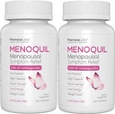 Il sollievo del sintomo di resistenza menopausa aiuta a combattere la menopausa, i flash caldi, le maglie notturne e gli scambi di umore per promuovere il sonno riposante e l'energia Boost - 60 capsule (Pack of 2)