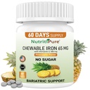 Carbonil di ferro da masticabile 65 mg con vitamina C 180 mg (per le donne/mien) - Tablet in ananas Flavor 60 Conte (1)