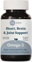 arrugginito Omega-3 - Omega 3 Fish Oil, 1000mg Per Capsule, EPA & DHA Fish Oil Supplemento per Donne & Uomini, Cuore, Cervello, & Joint Support - 60 Softgel Capsules (1 Conte)