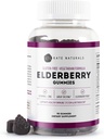 Kate Naturals Elderberry Gummies con vitamina C e zinco per adulti e bambini. Tasty Sambucus Elderberry Gummies per il supporto immunitario (90 Gummies, 45 Day Supply)