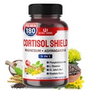 CORTISOL Shield 9-in-1 -Magnesium + Ashwagandha con Phosphatidylserine, L-teanina, St. John's Wort, Rhodiola Rosea - Supporto per il relax, bilanciamento dell'ormone - USA Made (180 Conte (Pack of 1))