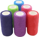 Sempre pronto Primo soccorso Autoadesivo Bandages Cohesive 4" x 5 Yards - 18 Conte, Rainbow Colors