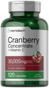 Pillole di estratto di mirtillo di Horbäach + Vitamina C | 30.000 mg | 120 capsule | Formula di potenza massima tripla resistenza | Supplemento non OGM e Gluten