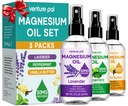 Venture Pal 3-Pack Topical Magnesium Spray Set per i piedi – Regalo ideale per il relax, il sonno migliore, il sollievo muscolare per gambe e articolazioni, capelli sani e pelle. Assorbimento veloce, non grasso