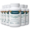 Pattern Wellness Ashwagandha Complex per gli uomini e le donne - KSM-66 & Black Pepper Extract - Intero corpo e salute del cuore - Supporta lo stress e l'umore - Non-GMO - 360 Vegan Capsule