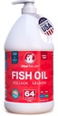 Olio di pesce per cani - Pelle sana e cappotto, salmone, Pollock, tutto integratore naturale per gli animali domestici, Itching Scratching Allergy & Inflammation Defense, Omega 3 EPA DHA, Brain & Heart Health, 64 oz