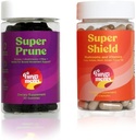 Fungiments Integratori di funghi, Digestione / Immunità Bundle, Super Prune 30 Conte Gummies + Super Shield 60 Conta capsule