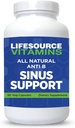 Vitamine LifeSource Tutto Natural Anti-B Sinus Support – 14 Tutti Ingredienti Naturali - 90 Capsule - Formula Proprietario