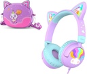iClever Wired Kids Cuffie Cat Ear Meow Lollipop & Headphones Case Bundles