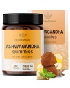 HERBAMAMA Ashwagandha Gummies - 2000mg Pure Ashwagandha Root con pepe nero per il supporto calma e umore - Vegan, Non OGM Integratori per adulti - 90 Pectin-Based Banana-Flavored Chews
