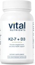 Vitamina D3 + K2 | 2000 IU | Vitamina D3 K2 Supplemento | Complesso di vitamina D per livelli di calcio sani, Muscolo & Bone Salute | Gluten, Latticini, Soia Free | 120 capsule