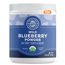 Vimergy Wild Blueberry Powder – Protegge la salute del cervello* - Supporta la funzione cardiovascolare* – Organico, Vegan & Gluten-Free – Dimensione regolare 250g