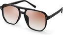 FEISEDY Retro Square Aviator Occhiali da sole Donne Uomo 70s Vintage Trendy Plastic Frame Occhiali da sole B2835