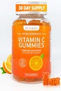 Python Vitamin C + Echinacea Supplemento per Immunità e Salute polmonare, Supporta la produzione di collagene, Idratazione della pelle, Immunità e Salute, 60 Vegan Gummy Chews for Adults & Kids - 1 mese di fornitura