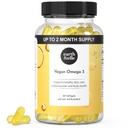 Terra & Elle Algae Omega 3 Supplemento - Vegan Omega 3 - Omega 3 Vegan Supplemento w/Algae olio & Vegan DHA - aiuta il cuore di sostegno & salute del cervello 1000 mg per porzione - No Fishy Aftertaste 60 Softgels