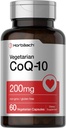 Horbäach CoQ10 200mg | con Estratto di pepe nero | 60 capsule | Vegetariano, Non OGM, Integratore senza glutine