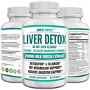 Riparazione del fegato Detox & Supplemento di riparazione, formula di salute del fegato dell'estratto del carciofo w 22 erbe per il supporto del fegato, fegato Detox Cleanse Pills - Latte Thistle Dandelion Turmeric Ginger Beet Zinc, 60 capsule
