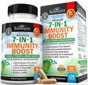 Integratore di supporto immunitario con vitamina C zinco Vitamina D 5000 IU Elderberry Ginger D3 Goldenseal - Dr Approved Immunity Vitamins for Adults Women and Men - Natural Immune System Booster Defense - 120ct
