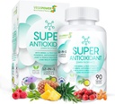 Estratto di tè verde con uva, cardo del latte - integratore antiossidante e immunitario, potente miscela di Estratto di erbe - supporto per la cura della pelle, senza glutine, non OGM - 90 capsule vegane