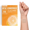 Veru Wellness B12 Energy Patch - Energy, Focus - B12, C, B6, Iron, Guarana e Garcinia Cambogia - Esterno Utilizzare solo 32 Conte