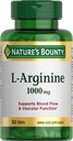 La Bounty L-Arginina 1000mg della natura per il flusso sanguigno e la funzione vascolare – Non-OGM, Gluten Free, 50 compresse
