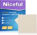 Argento Calcium Wound Dressing 4X4, HSA FSA Eleggibile, Altamente assorbente Ag argento Calcium Alginate Wound Dressing Pads Soft, 5 Pcs
