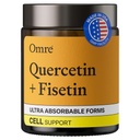 Integratori OMRE Quercetin e Fisetin - Integratori Senolitici Testati in Terze Parti per Supporto Invecchiato - 500mg Quercetin Phytosome e 100mg Fisetin - Forme altamente Biodisponibili