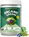 Miscela di Smoothie di polvere verde puramente ispirata, senza aroma (24 Serve) - Probiotici per la salute digestiva con Spirulina & Chlorella per la salute del fegato - Vegan & Gluten-Free
