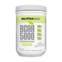 NutraBio BCAA 5000 Polvere - Aminoacidi a catena ramificata fermentati per la crescita del muscolo e il recupero - aromi naturali, dolcificanti e colorazione, vegano, senza glutine - non aromatizzato, 60 Serve