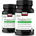 FORCE FACTOR ProbioSlim, 2-Pack, integratore probiotico per le donne e gli uomini con probiotici e Estratto di tè verde, Ridurre gas, Bloating, costipazione, Support Digestive Health & Gut Health, 60 capsule