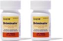 MAJOR Driminate - Dimenhydrinate 50mg Motion Sickness Tablets - Medicina Anti-Nausea - 100 compresse (2 Pack)