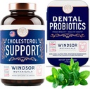 WINDSOR BOTANICALS Supporto al colesterolo Integratori e Probiotici dentali per l'aspirazione fresca