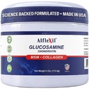 ALFA VITAMINS Alflexil Glucosamine Plus Crema di condroitina con MSM & Collagen, Supporta giunti sani, Joint & Muscle Pain Relief, Migliora la mobilità, l'assorbimento rapido e idrata la pelle, 4 Oz.