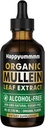 Gocce di Mullein per polmoni Cleanse,Vegan Mullein Leaf Extract Tincture with Chlorophyll, Support Immune,Respiratory - 4 fl oz (120 ml)