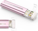 Zannaki in alluminio 7 giorni organizzatore settimanale di pillole, custodia portatile di viaggio con tre strati di tenuta, grande capacità graziosa scatola di pillole giornaliere, contenitore di supporto del pilastro per vitamine, pillole, integratori e farmaci
