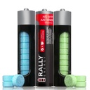 Rally Caffeine Mints, 60 Milligram, Energia istantanea, Respirazione fresca, Caffeina, 0 Zucchero, Menta piperita naturale, Cannella, Wintergreen Variety Pack (3 confezioni, 30 Mints)