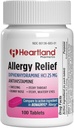 Diphenhydramine HCI | Diphenhydramine Allergy Relief | Antihistamine Diphenhydramine 25 mg Compresse | 100 Count