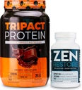 Nutrologia TRIPACT Protein Powder, 7-in-1 Meal Sostituzione Shake, Cioccolato cremoso (40 Serve) Zen Natural Magnesium Supplement (30 Serve)