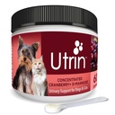 NUSENTIA UTRIN - Supporto urinario per gatti e cani - Mirtillo a doppia aspirazione e D-Mannose - per la salute della vescica naturale, l'incontinenza e l'utile ricorrente, 60 Serve
