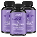 Soothe bilancia ormone per le donne + supporto tiroideo per le donne (3-Pack) | Cortisol Manager, Mood Support, & Metabolism Booster | Supporto surrenale | Rhodiola, Selenium, Iodine | Adaptogens, 180 ct