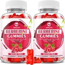 Gummie di Berberina con Ceylon Cinnamon 1500mg High Potency Berberine HCL Supplemento per Immune e Metabolism Support, Sugar Free, Raspberry Flavor - 120 Conte