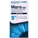 Muro 128 Soluzione, Rilievo temporaneo di Edema Corneal, Cura degli occhi, Sodio cloruro Ipertonicità Soluzione oftalmica 5%, 0.5 Fl Oz