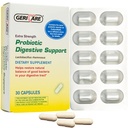 Supporto digestivo probiotico GeriCare | Forza extra 20 miliardi di CFU Lactobacillus Rhamnosus R-11 Probiotico giornaliero | mantiene il vostro sistema digestivo bilanciato | 30 capsule