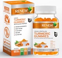 ATTIVA RENEW Vegan Turmeric 130MG per 2 Gummies con pepe nero per l'assorbimento potenziato – Supporto antiossidante & salute immunitaria – Ottimo Tasting, supplemento Easy-to-Swallow, Made in Canada– 60 Gummies