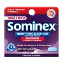 Sominex Nighttime Sleep-Aid Tablets, Formula di massima resistenza, Dose singola, assortito, 16 conte