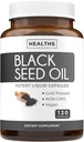 Olio di semi neri - 120 capsule di softgel salute della pelle (non OGM & Vegan) Nigella Sativa prematura a freddo che produce olio di semi di cumino nero puro con vitamina E - 500mg ciascuno, 1000mg per 2 capsule che servono