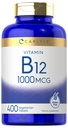 Carlyle Vitamin B12 1000 mcg | 400 compresse | Vegetariano, Non OGM, Gluten Supplemento gratuito