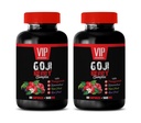 integratore antiossidante - GOJI BERRY COMPLEX - CON POMEGRANATE, RESVERATROL, NONI, ACAI - Vitamina di melograno e per la pelle - integratori alimentari antiossidanti - vitamine antiossidanti - 2 Bot 120 Caps