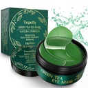 Maschere Tiepetly Under Eye con collagene, Patch Green Tea Eye per cerchi scuri e puffiness, Idratazione, Anti Wrinkle, 60 pz